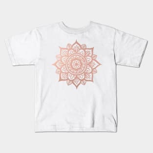 Rose Gold Mandala Kids T-Shirt